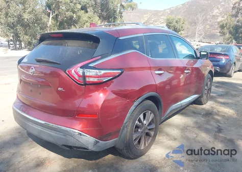 2017 Nissan Murano Sl из США, поврежденный, VIN 5N1AZ2MG6HN127617